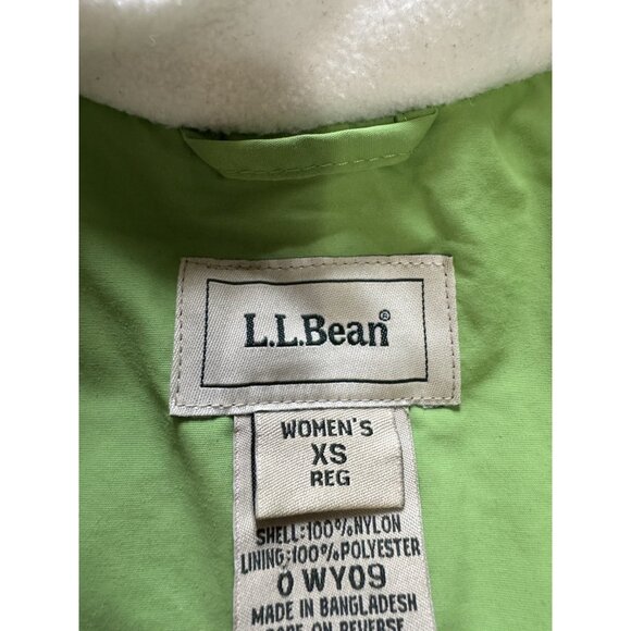 LL Bean Vest Women Size XS Regular Green Full Zip Pockets Jacket Preppy Outdoor - Picture 3 of 10